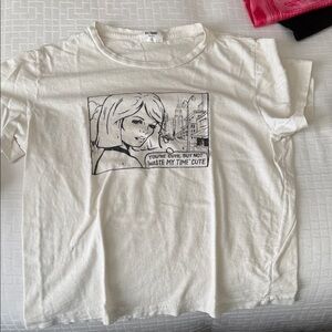 Re/done Graphic T-Shirt with Cartoon Print